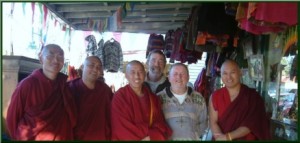 Four Tibetan Buddhist Monks with Andy and Gaz