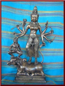 Durga cast from bronze