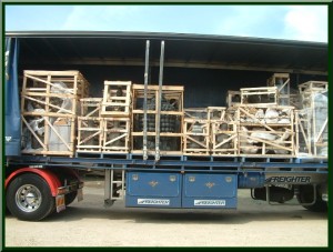 Truck with half of our stock being unloaded