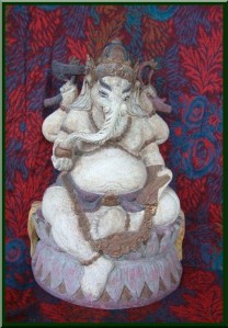 Ganesha - hand carved from one piece of wood
