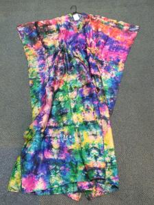 Pure silk tye dyed Kaftans one size fits all fabulous range of colours come in and grab them before they dissappear